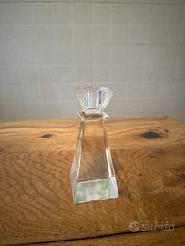 Candeliere EMO' in cristallo, base quadrata