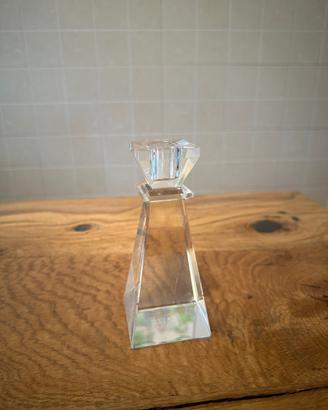 Candeliere EMO' in cristallo, base quadrata