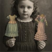 Poupées de papier fine ‘800 bambole carta antiche