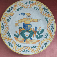 Piatto ceramica dipinta a mano