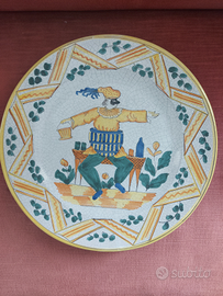 Piatto ceramica dipinta a mano