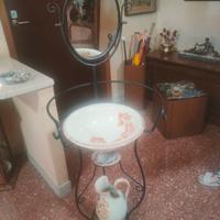 Portacatino in ferro e ceramica