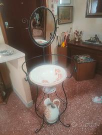 Portacatino in ferro e ceramica