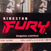 Kingston Beast Fury DDR4 32GB(16x2) 3200MT/s NUOVE