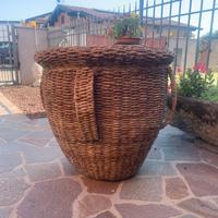 cesto vimini per giardino