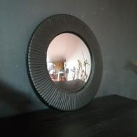 Specchio Poltrona Frau in Pelle di Vitello Nera