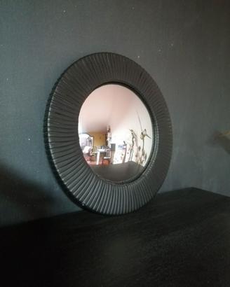 Specchio Poltrona Frau in Pelle di Vitello Nera