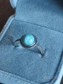 Anello Turchese in Argento S925 – Stile Vintage