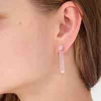 Orecchini in Quarzo rosa, pietra naturale