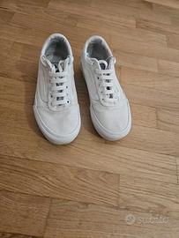 Vans bianche donna con rialzo