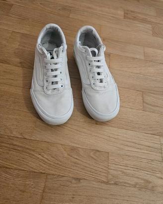 Vans bianche donna con rialzo