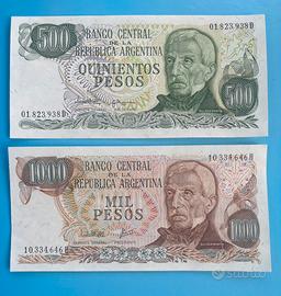 2 Banconote ARGENTINA PESOS FDS