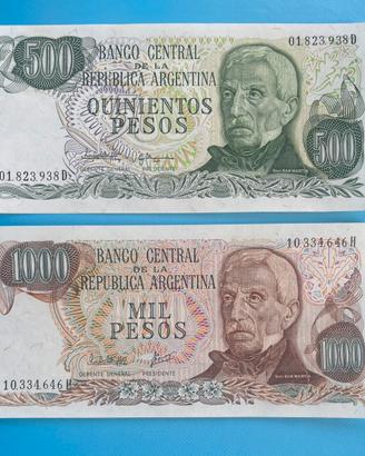 2 Banconote ARGENTINA PESOS FDS