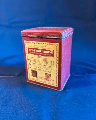 Scatola di latta vintage spasmocarbine