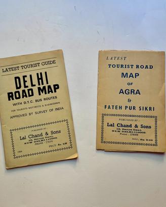 Cartine stradali Delhi e Agra