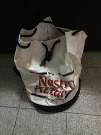 Borsone nastro azzurro