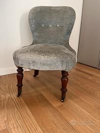 Poltrona da Camera primi 900 in Velluto Grigio