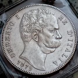 5 Lire 1879 UMBERTO I