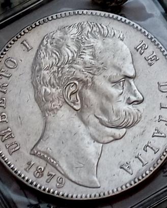 5 Lire 1879 UMBERTO I