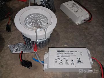 6 faretti I led da incasso 11w luce calda 3000