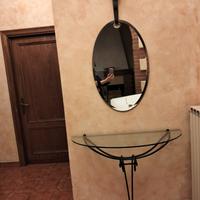 Consolle cantori in ferro battuto con specchiera 