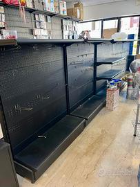 Arredamento Negozio Scaffali Lamiera Satinati Neri