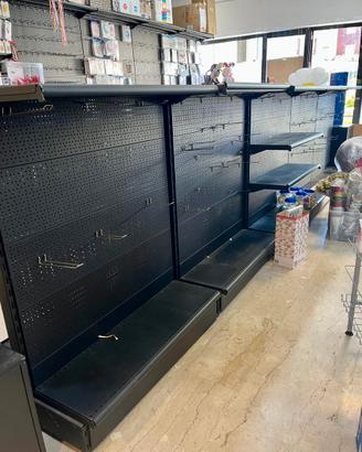 Arredamento Negozio Scaffali Lamiera Satinati Neri