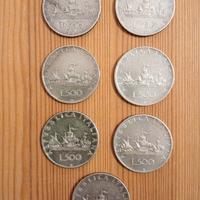 7 Monete Repubblica Italiana 500 Lire Caravelle