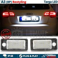 PLACCHETTE Luci TARGA LED per AUDI A3 8P CANBUS