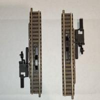 2x FLEISCHMANN 9114 BINARIO mm.111 con DISP. SGANC