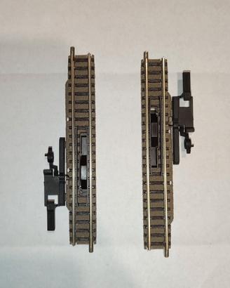 2x FLEISCHMANN 9114 BINARIO mm.111 con DISP. SGANC