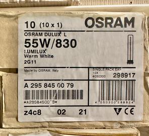 N.10 Lampade OSRAM DULUX L 55W/31-830