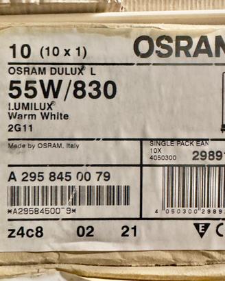 N.10 Lampade OSRAM DULUX L 55W/31-830