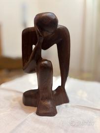 Pensatore in legno anni ‘70