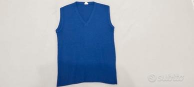CM Gilet Uomo Blu Elettrico Lana Sintetica Tg Unic