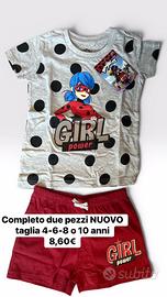 Completo due pezzi nuovo bimba 4-6-8-10 anni