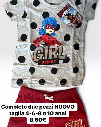 Completo due pezzi nuovo bimba 4-6-8-10 anni