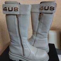 Stivali beige 4US Cesare Paciotti bimba misura 33