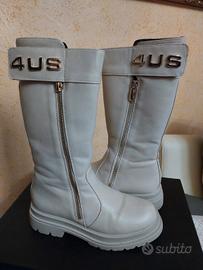 Stivali beige 4US Cesare Paciotti bimba misura 33