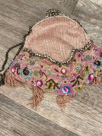 ALMAPLENA borsa clutch gioiello ricamata perline