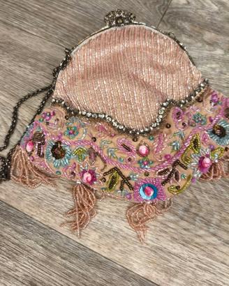 ALMAPLENA borsa clutch gioiello ricamata perline