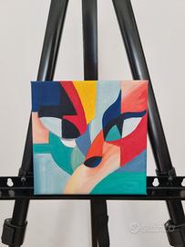 Quadro – gatto stilizzato – olio su tela