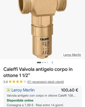 Idraulica, CALEFFI, codice articolo 108802