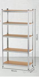 Scaffale in alluminio da esterno o cantina