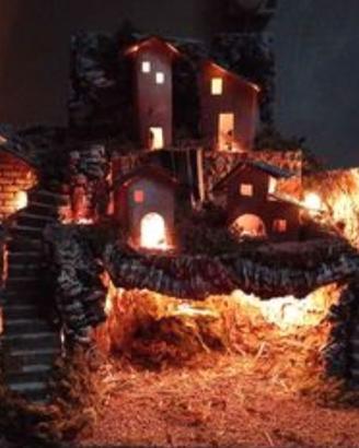 presepe con luci