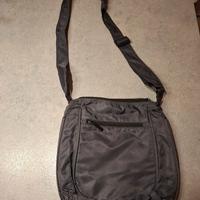 Borsa nera in tessuto Sisley grigio scuro tracolls