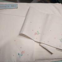 lenzuola matrimoniale bassetti ricamo a mano 