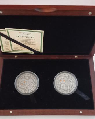 Moneta argento Leone Swarovski Bielorussia Mennica