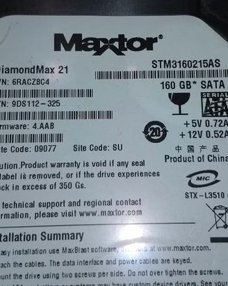 Hard disk maxtor