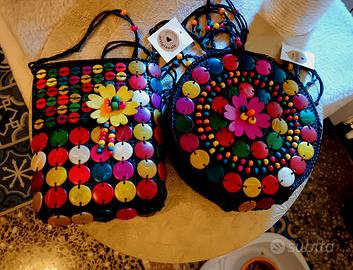 BORSE NUOVE ESEGUITE A MANO Tracolla  E CERNIERA